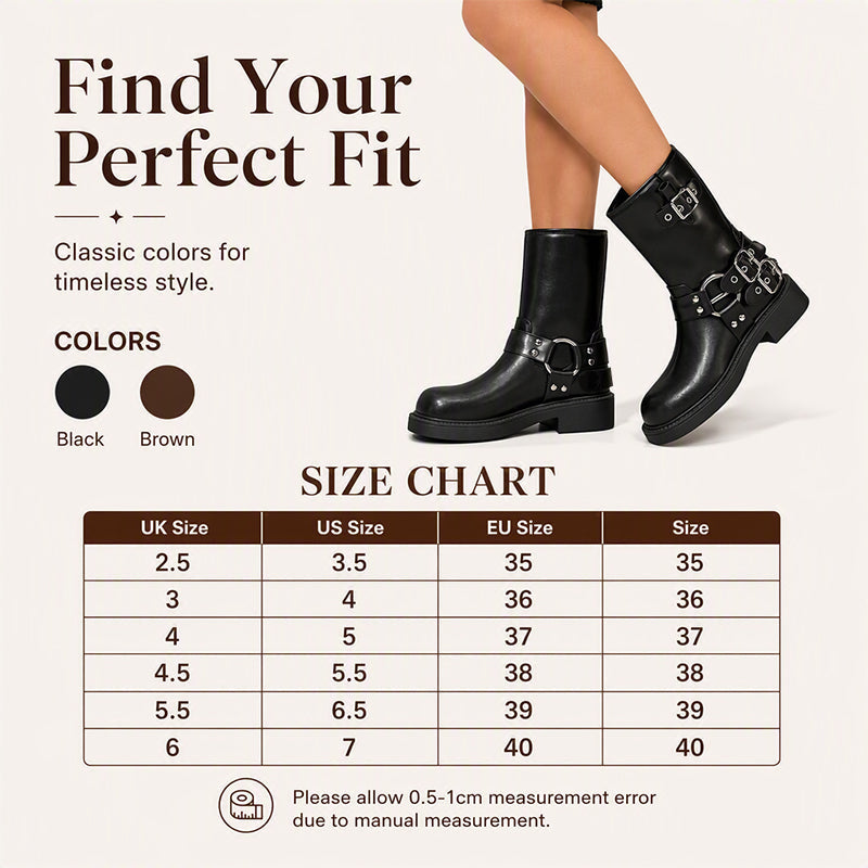 Women's Chunky Heel Martin Boots