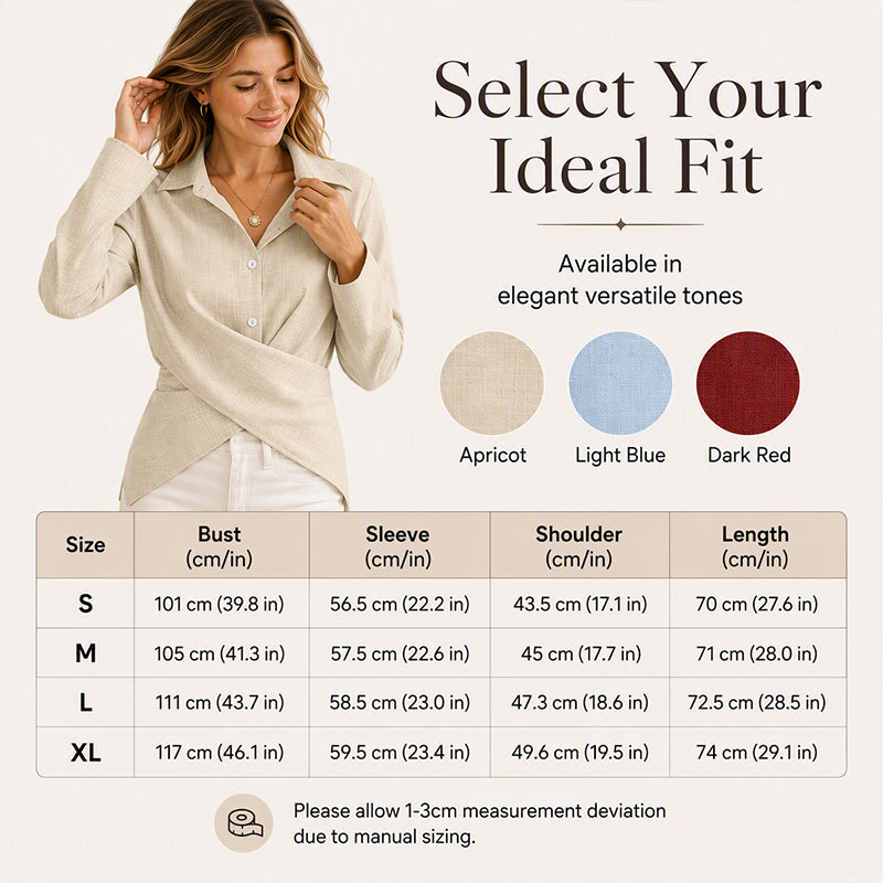 Women's Chic Wrap Tie Waist Shirt