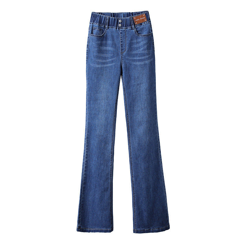 Women's High Elastic Waist Flare Jeans