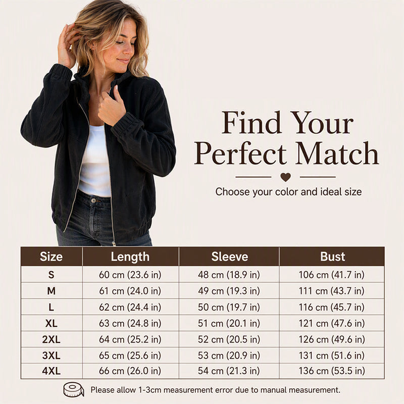 Women's Casual Corduroy Hooded Jacket