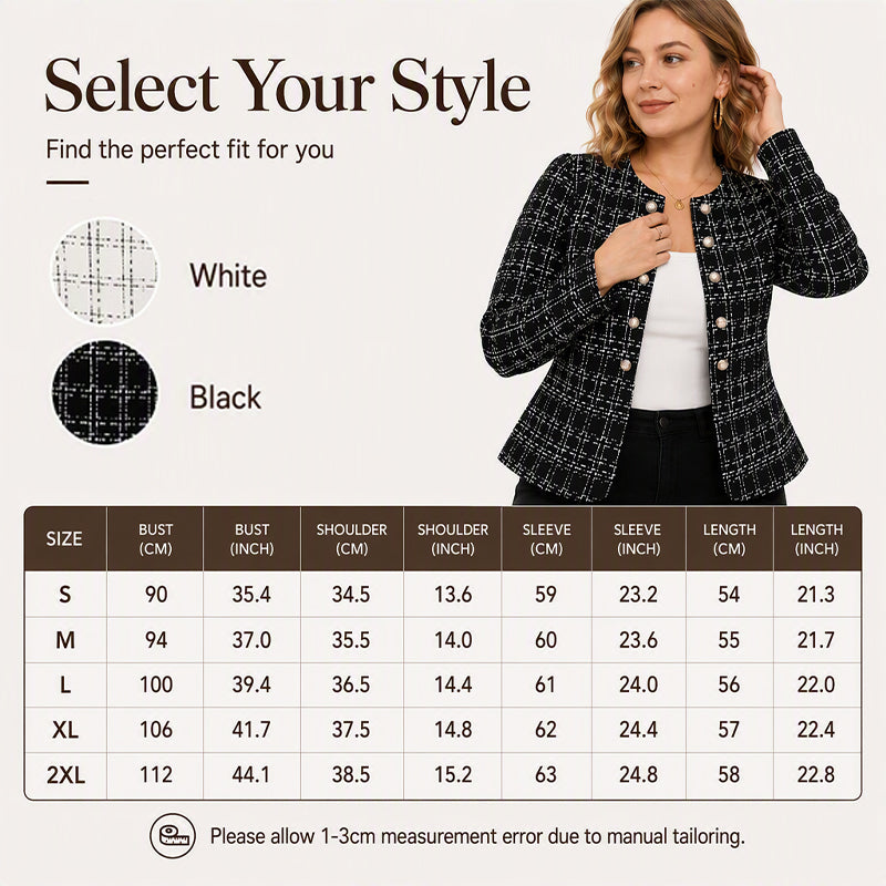 Women's Vintage Slim-Fit Tweed Jacket