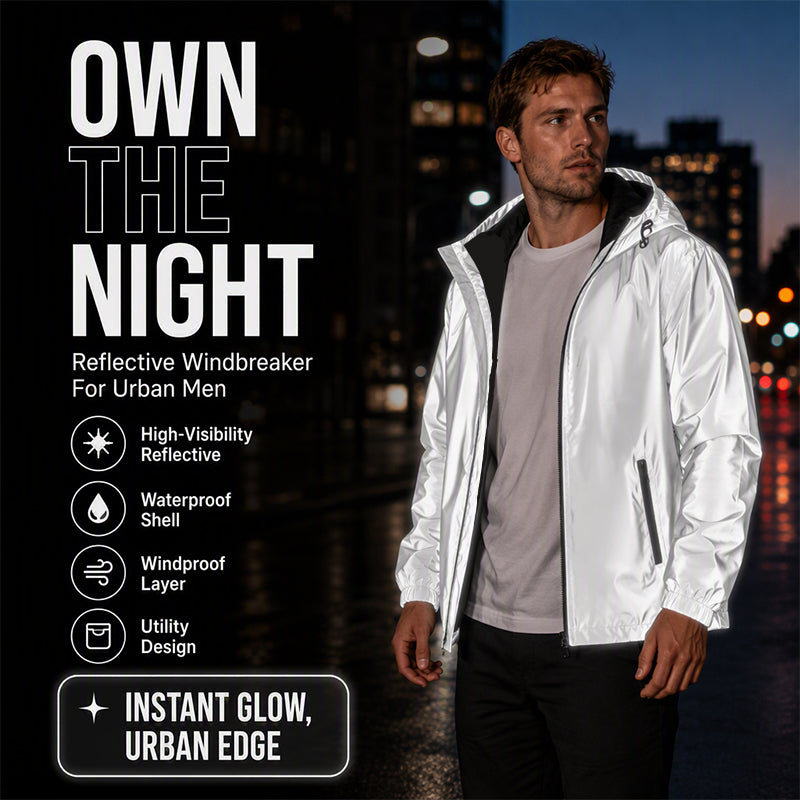 Men's Chic Reflective Hooded Jacket