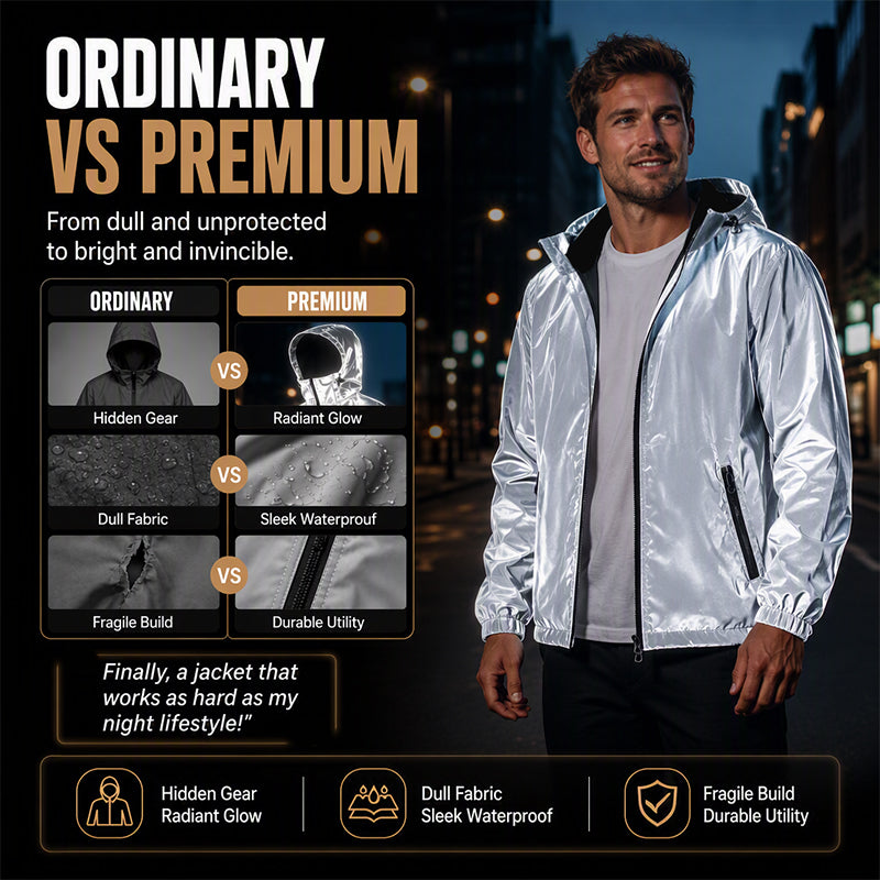 Men's Chic Reflective Hooded Jacket