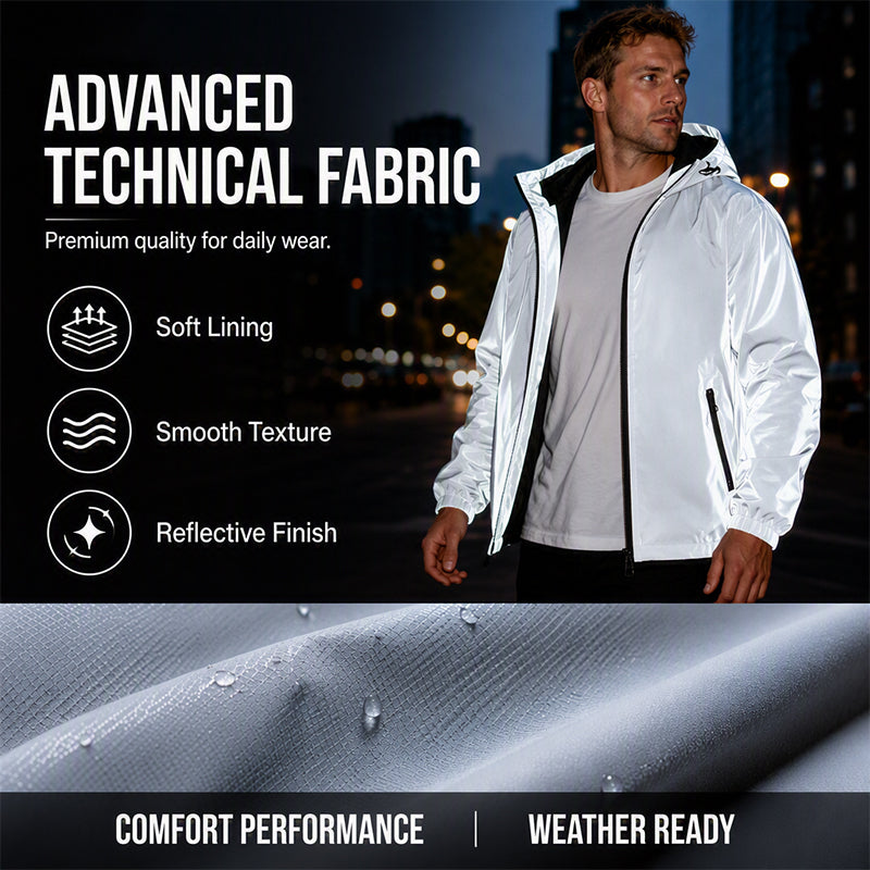 Men's Chic Reflective Hooded Jacket