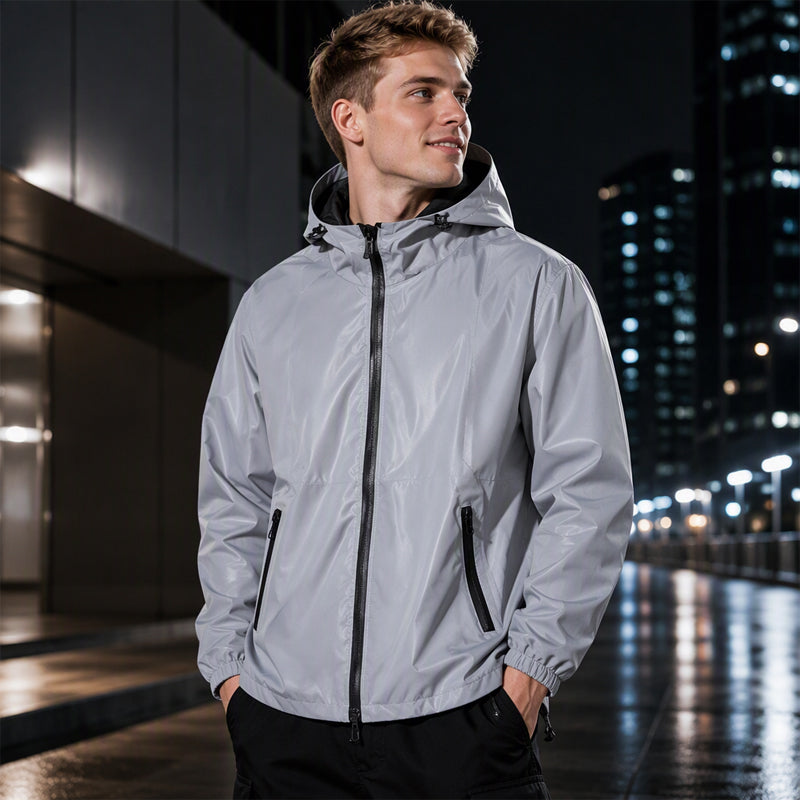 Men's Chic Reflective Hooded Jacket