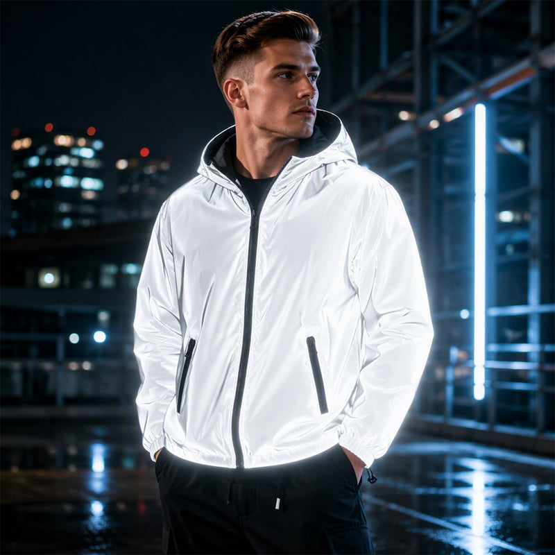 Men's Chic Reflective Hooded Jacket