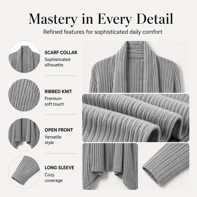 Women's Casual Draped Open Front Cardigan