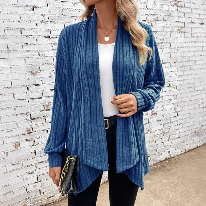 Women's Casual Draped Open Front Cardigan