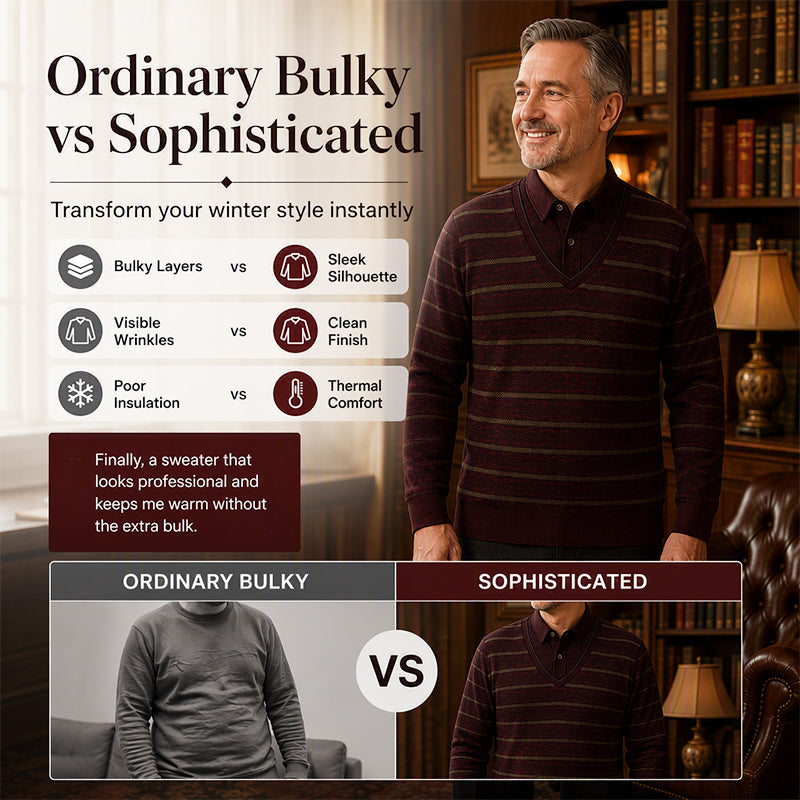 Men's Thickened False 2-Piece Sweater