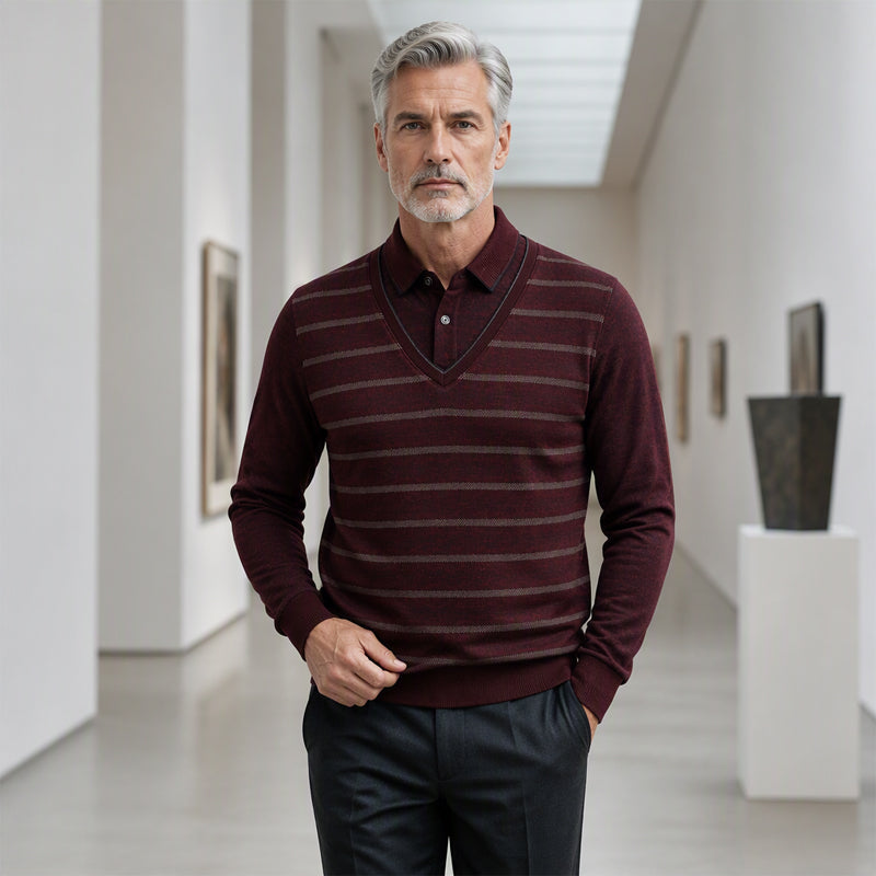 Men's Thickened False 2-Piece Sweater