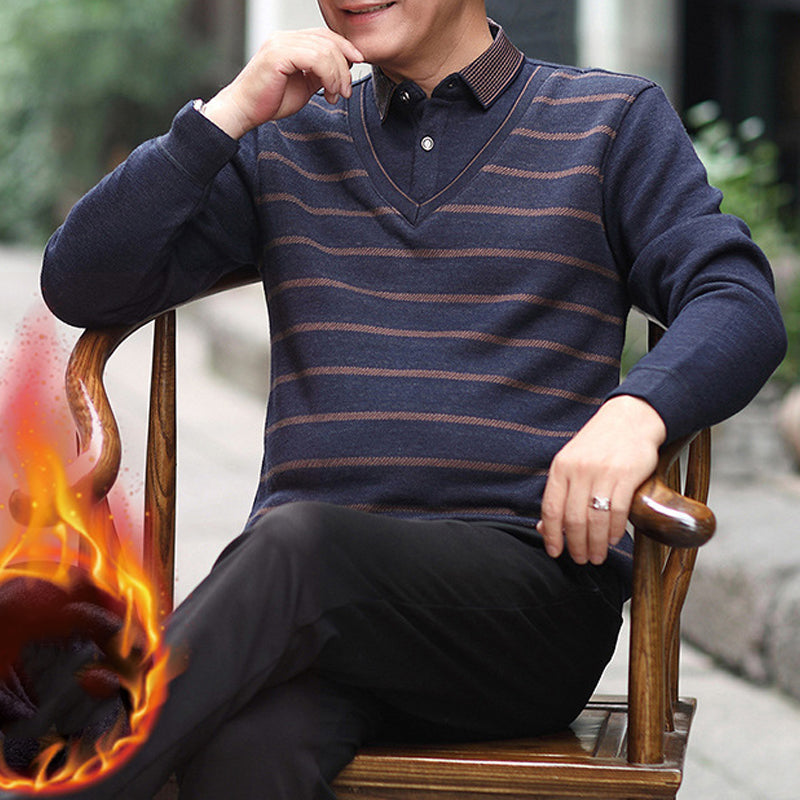 Men's Thickened False 2-Piece Sweater