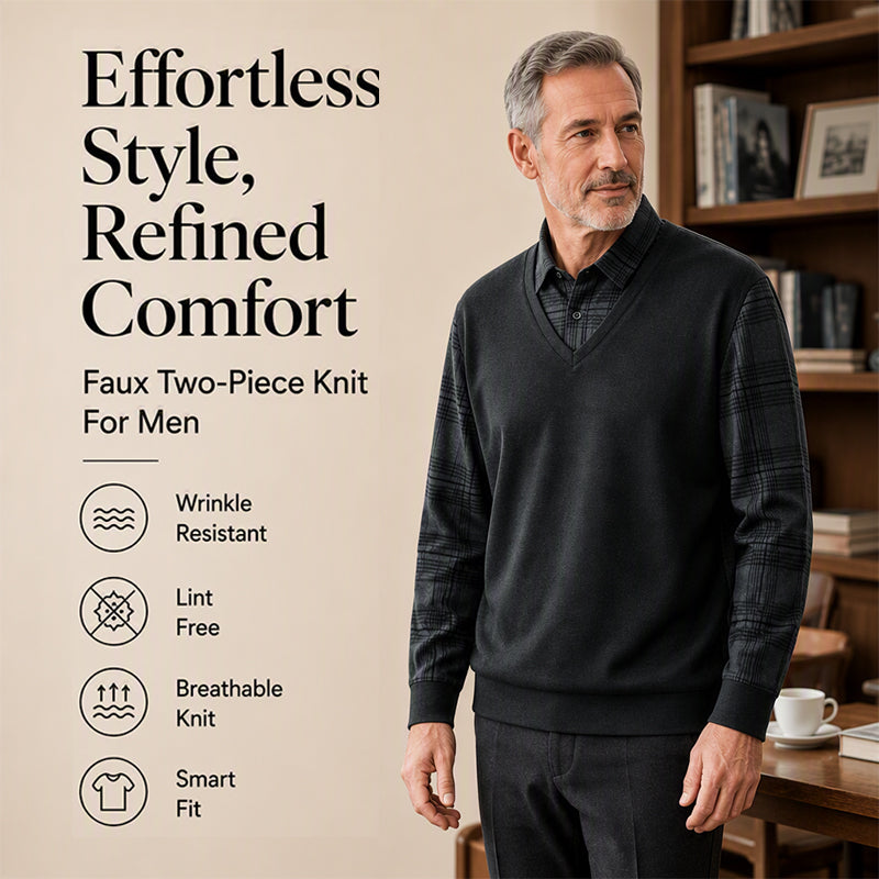 Men's Thickened False 2-Piece Sweater