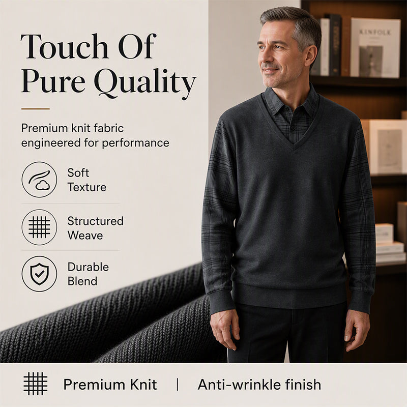 Men's Thickened False 2-Piece Sweater