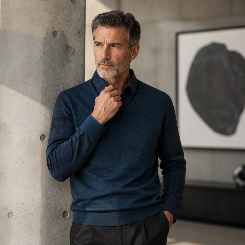 Men's Thickened False 2-Piece Sweater