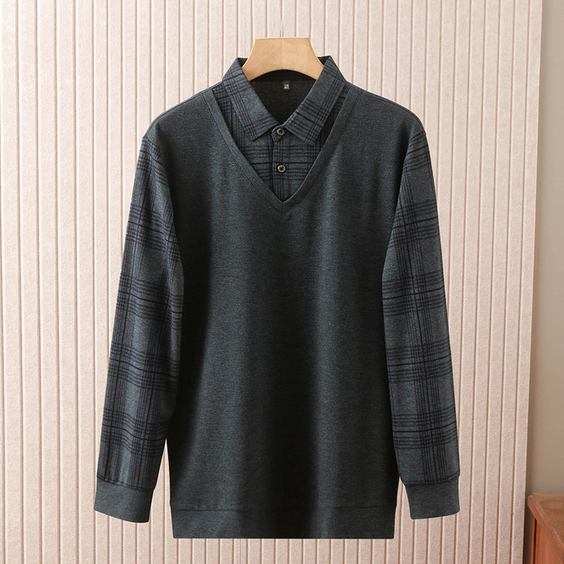 Men's Thickened False 2-Piece Sweater