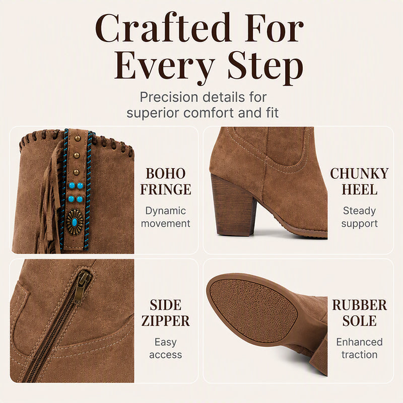 Women's Slouchy Knee-High Fringe Boots