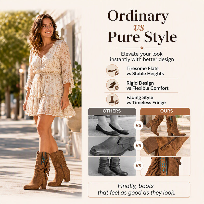 Women's Slouchy Knee-High Fringe Boots