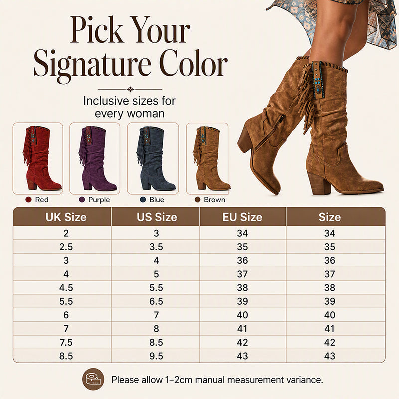 Women's Slouchy Knee-High Fringe Boots