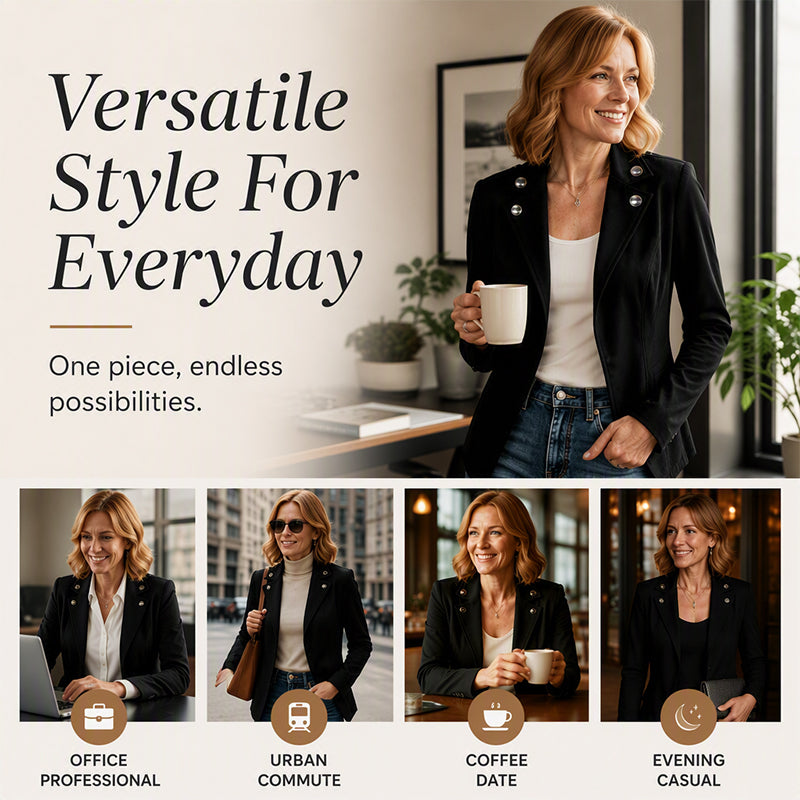 Women's Chic Lapel Slim Fit Jacket