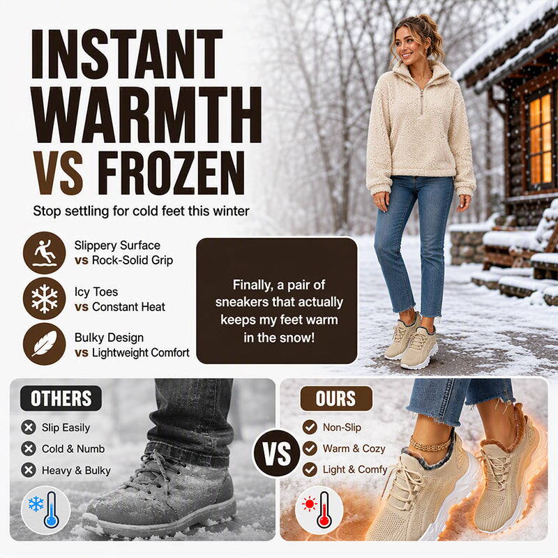 Women's Warm Winter Knit Sneakers