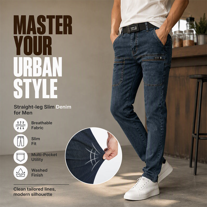 Men's Lightweight Straight-Leg Jeans