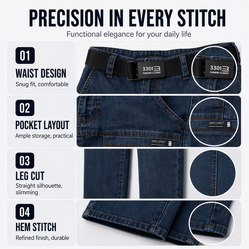 Men's Lightweight Straight-Leg Jeans