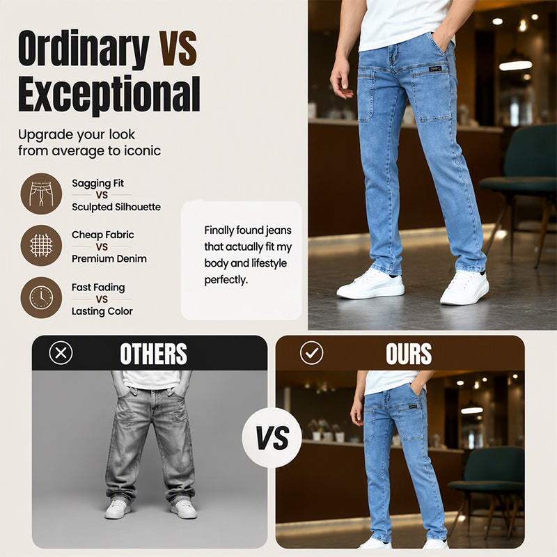 Men's Lightweight Straight-Leg Jeans