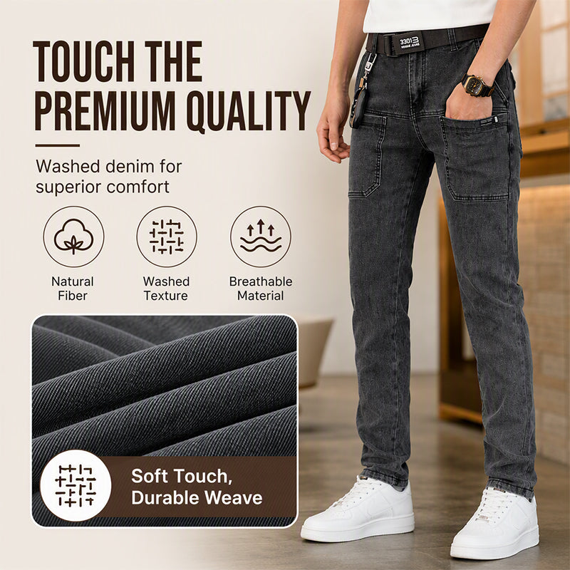Men's Lightweight Straight-Leg Jeans