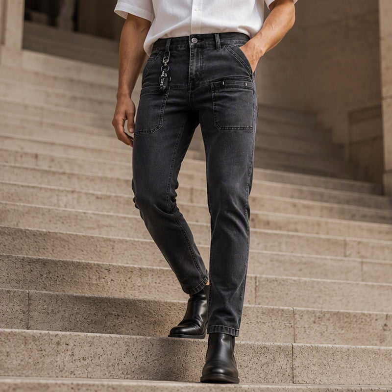Men's Lightweight Straight-Leg Jeans