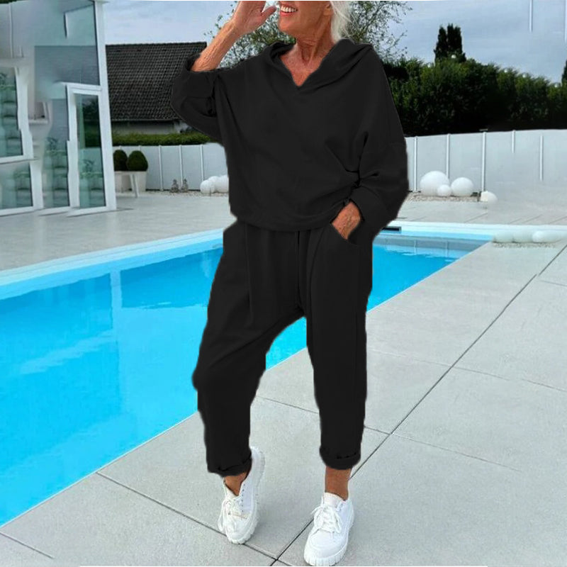 Women's Hooded Sweatshirt & Lounge Pants Set