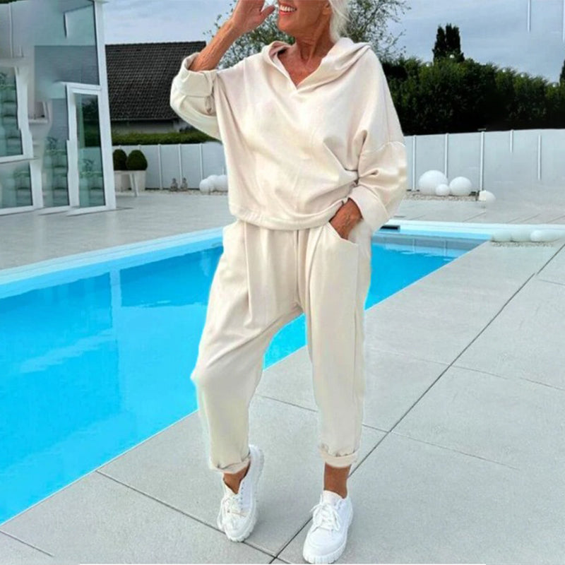 Women's Hooded Sweatshirt & Lounge Pants Set