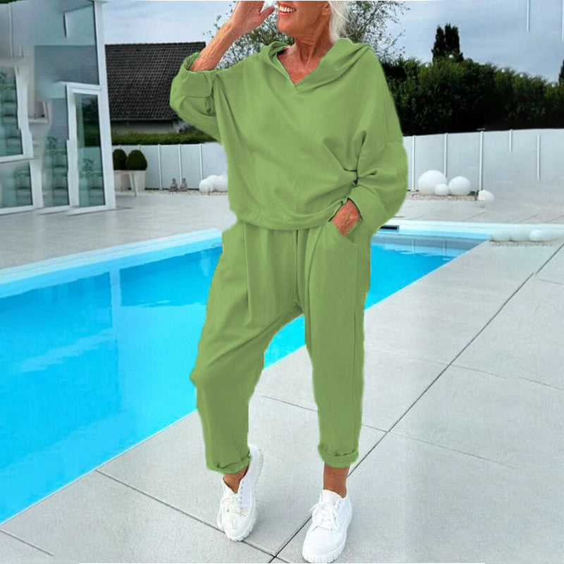 Women's Hooded Sweatshirt & Lounge Pants Set