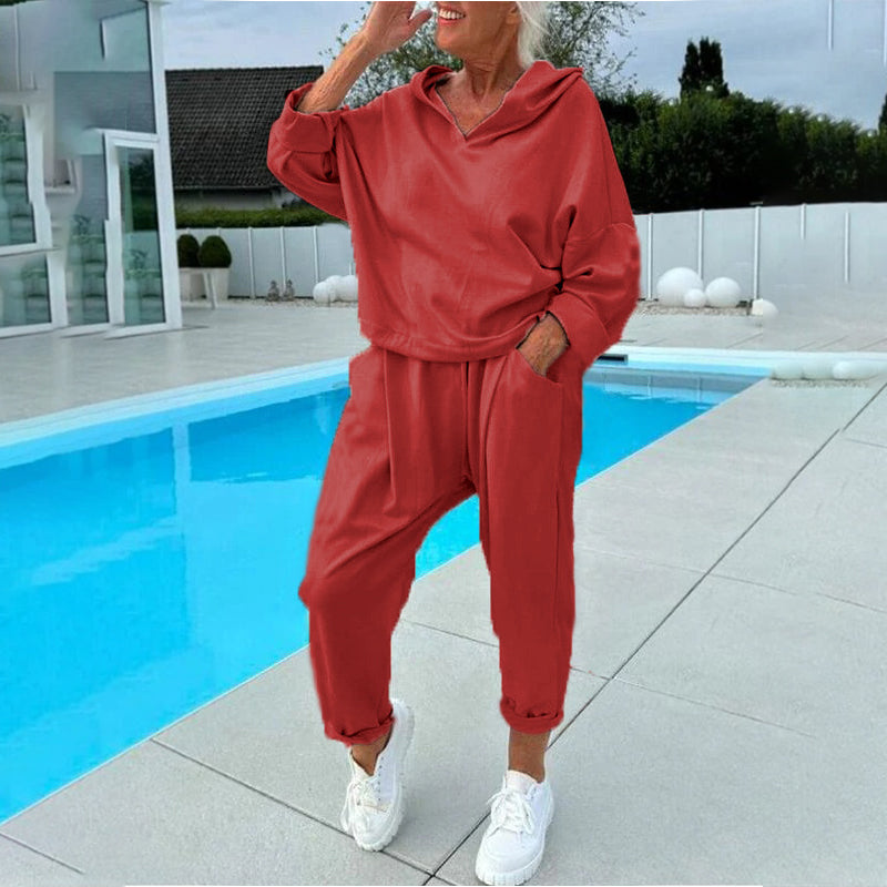 Women's Hooded Sweatshirt & Lounge Pants Set