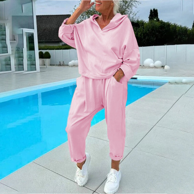 Women's Hooded Sweatshirt & Lounge Pants Set