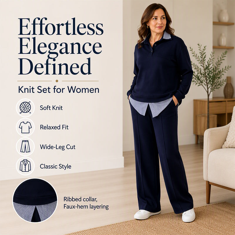 Women's Fake Two Piece Sweatshirt & Pants Set