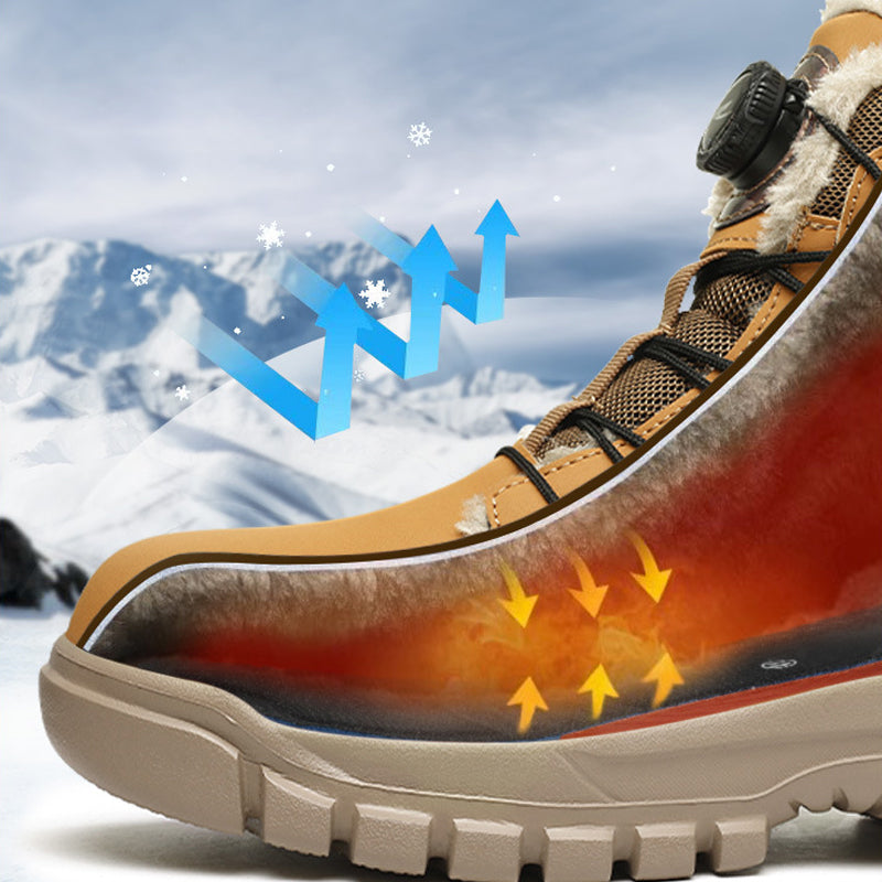 Men's Winter Anti-Smash Steel Toe Warm Shoes