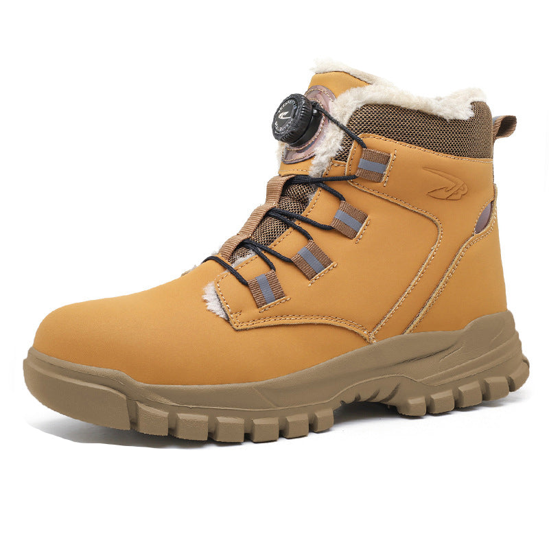 Men's Winter Anti-Smash Steel Toe Warm Shoes