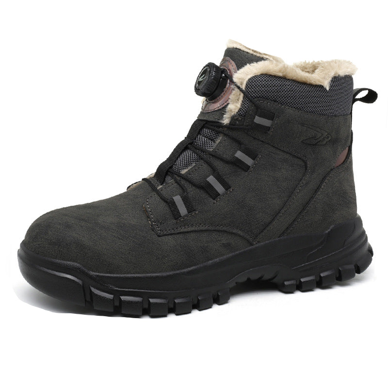 Men's Winter Anti-Smash Steel Toe Warm Shoes