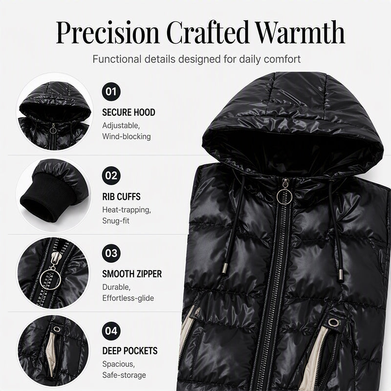 Women's Winter Warm Hooded Mid-Length Coats