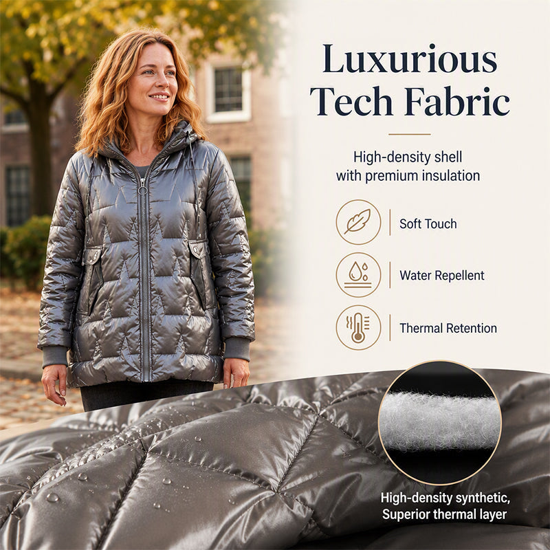 Women's Winter Warm Hooded Mid-Length Coats