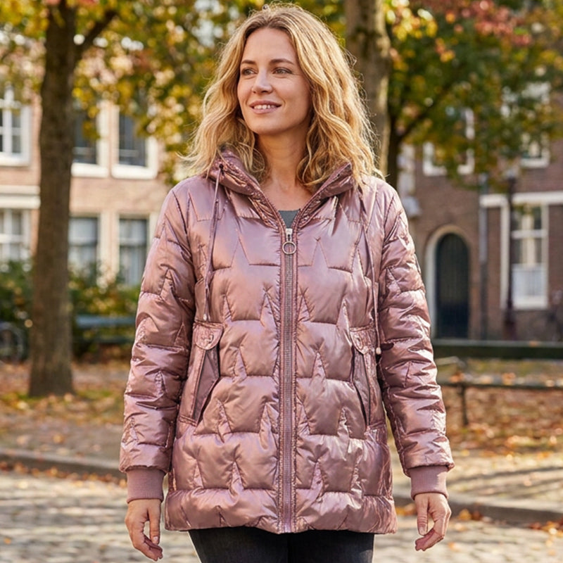 Women's Winter Warm Hooded Mid-Length Coats