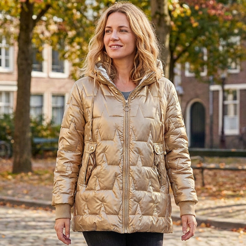 Women's Winter Warm Hooded Mid-Length Coats
