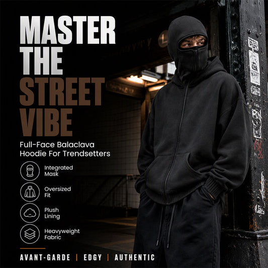 Men's Zip-Up Double-Hooded Sweatshirt