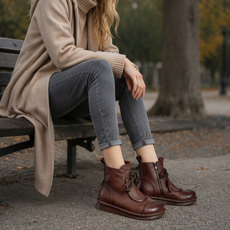 Women's Vintage Ethnic Ankle Boots