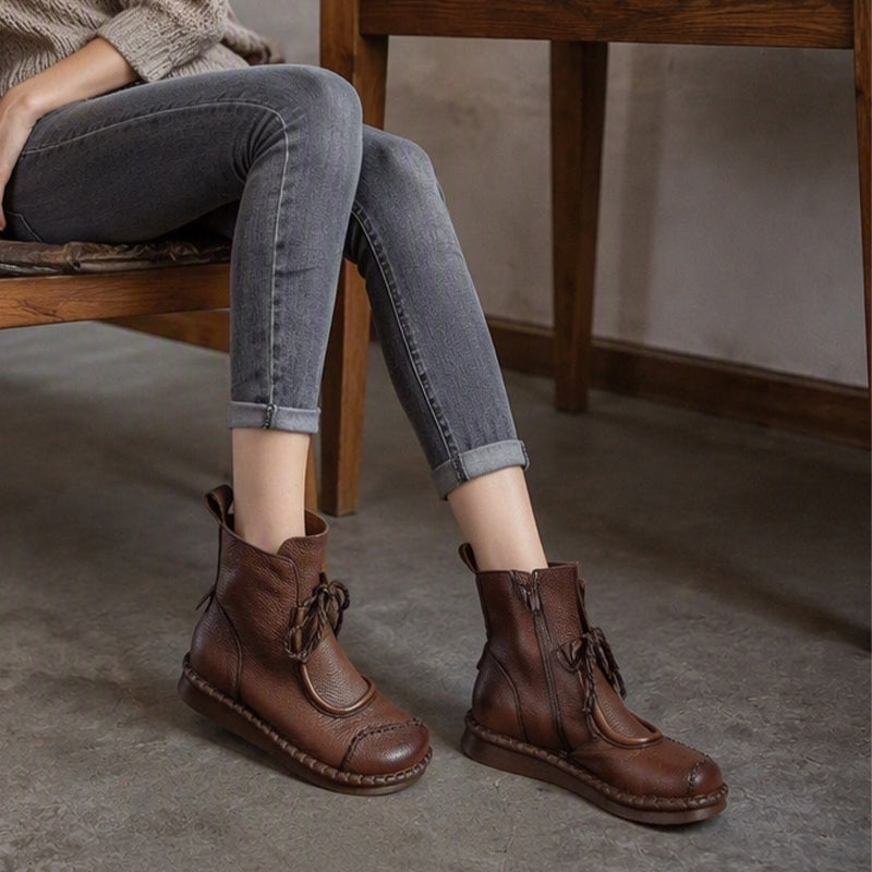 Women's Vintage Ethnic Ankle Boots