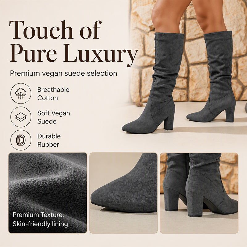 Women's Elegant Slouchy Knee-High Boots