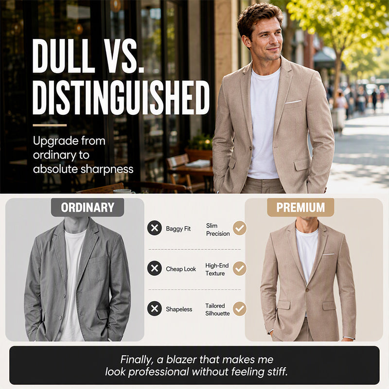 Men's Casual Single-Breasted Slim-Fit Blazer