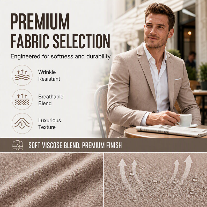 Men's Casual Single-Breasted Slim-Fit Blazer