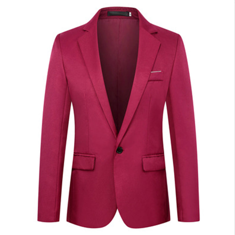 Men's Casual Single-Breasted Slim-Fit Blazer