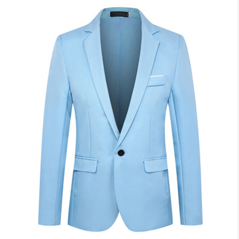 Men's Casual Single-Breasted Slim-Fit Blazer